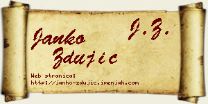 Janko Zdujić vizit kartica